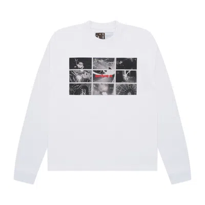 Pre-owned Sp5der Web Monitor Long-sleeve Hw Tee 'white' | Men's Size S