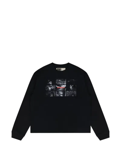 Sp5der Web Monitor Long-sleeve T-shirt In Black