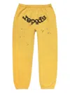 Sp5der Web-print Star-detail Track Pants In Yellow
