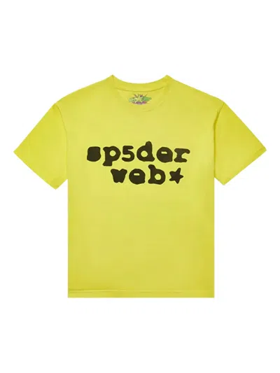 Sp5der Web T-shirt In Yellow