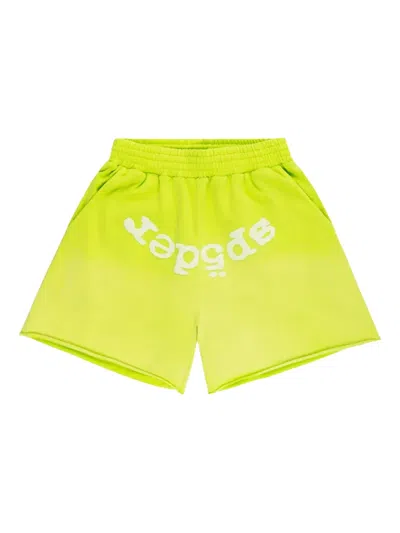 Sp5der Web Track Shorts In Green