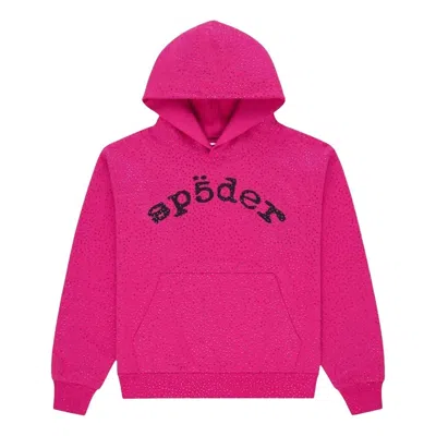 Sp5der Vvs Hoodie In Pink