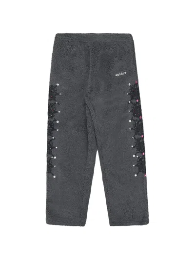 Sp5der Webstone Fleece Track Pants In Gray