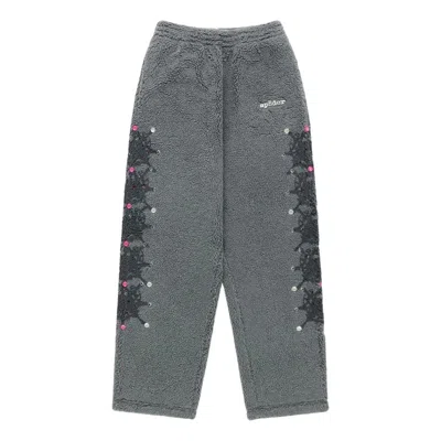 Sp5der Webstone Teddy Fleece Pant 'slate Grey' In Gray
