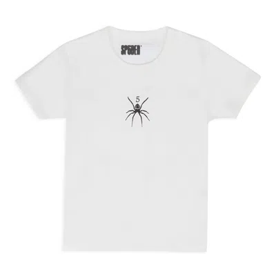 Sp5der Spider-print T-shirt In White