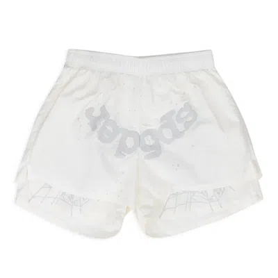 Sp5der White Og Web Double Layer Shorts