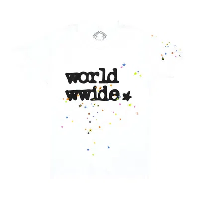 Pre-owned Sp5der Worldwide Baby Tee 'white' | Women's Size Xs