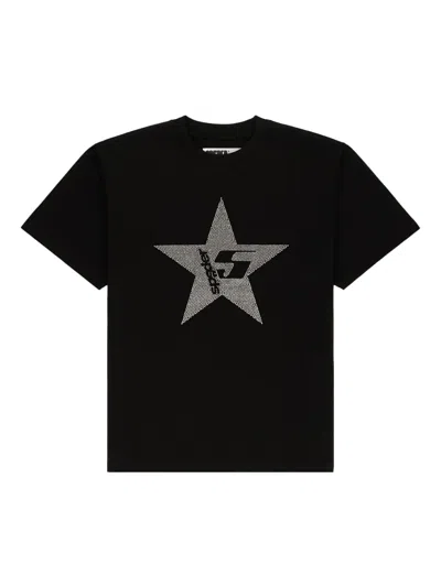 Sp5der Worldwide Five Day Star Graphic T-shirt In Black