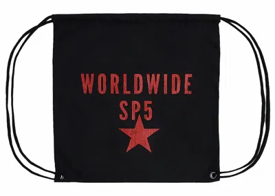 Pre-owned Sp5der Ww Sp5 Cinch Bag In Black