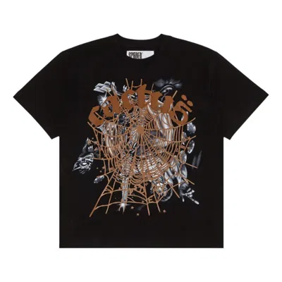 Sp5der X Cactus Jack By Travis Scott Airbrush Tee 'black'