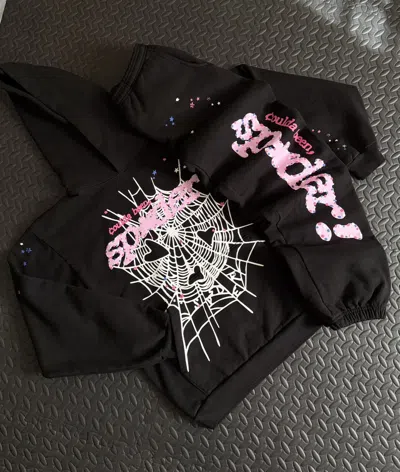 Pre-owned Sp5der X Coulda Been Punk V2 Hoodie Owl Druski In Black