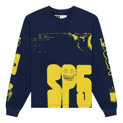 Sp5der X-ray Long-sleeve T-shirt 'navy' In Black