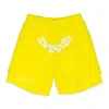 Sp5der Yellow Og Double Layer Sweatshort In Yellow