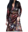 Spa Essentials Midnight Garden Wrap Dress In Multi In Multi