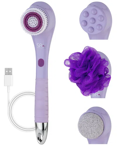 Spa Sciences Nera 3-in-1 Usb Rechargeable Shower Body Brush In White