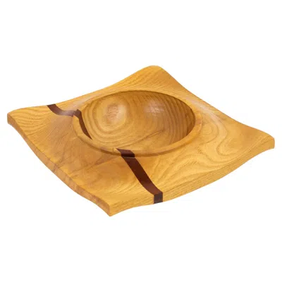 Pre-owned Space Age Products Modernist Scandinavian Carved Wood Bowl, Catchall, Circa 1980 In Brown