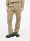 Space Available Artisan Topstitching Elasticated Trousers In Nude