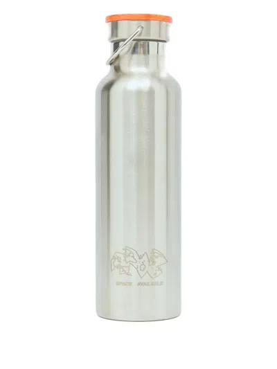 Space Available Engraved-logo Carry-handle Water Bottle In Metallic