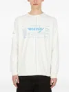 Space Available Graphic-print Long-sleeved T-shirt In White