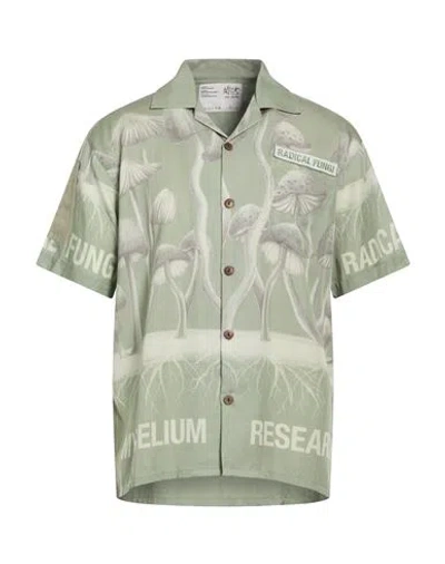 Space Available Man Shirt Sage Green Size M Tencel
