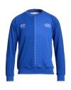 Space Available Man Sweatshirt Bright Blue Size S Cotton In Blue