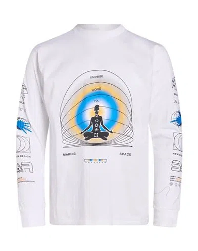 Space Available Man T-shirt White Size S Cotton