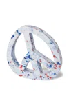 Space Available Peace-sign Coasters (set Of Four) In White