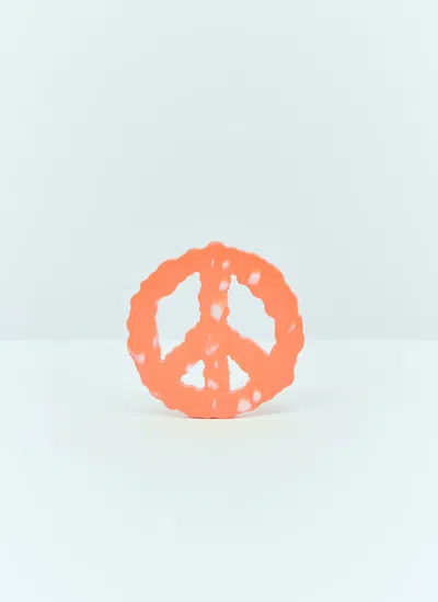 Space Available Set Of Four Clouded Peace Coasters In Orange