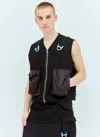Space Available Ring-detail Utility Vest In Black