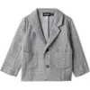 Space Grey Kids'  Herringbone Stretch Blazer In Gray