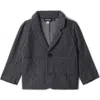 Space Grey Kids'  Herringbone Stretch Blazer In Gray