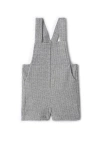Space Grey Babies'  Herringbone Stretch Overalls In Gray