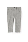 Space Grey Kids'  Herringbone Stretch Pants In Gray