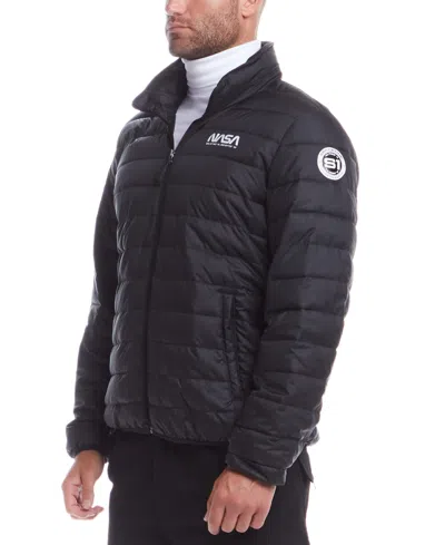 Space One Men's Nasa Packable Pillow Pack Jacket In Black