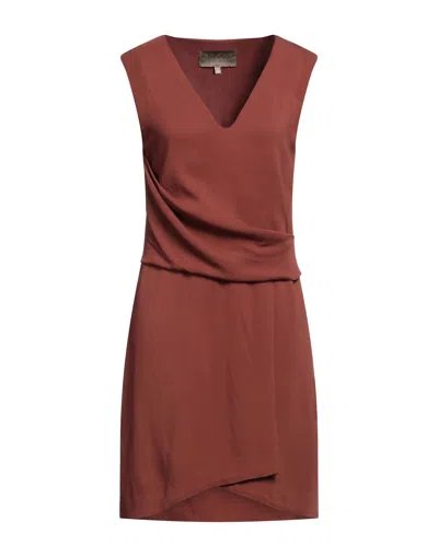 Space Simona Corsellini Short Dresses In Brown