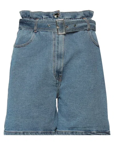 Space Simona Corsellini Denim Shorts In Blue