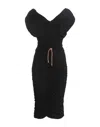 Space Simona Corsellini Midi Dresses In Black