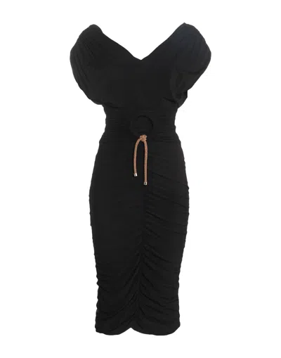 Space Simona Corsellini Midi Dresses In Black