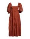 Space Simona Corsellini Midi Dresses In Brown