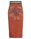 Space Simona Corsellini Midi Skirts In Brown