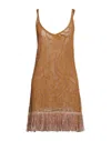 Space Simona Corsellini Short Dresses In Gold
