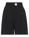 Space Simona Corsellini Simona Corsellini Woman Shorts & Bermuda Shorts Black Size 2 Viscose, Elastane