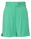 Space Simona Corsellini Simona Corsellini Woman Shorts & Bermuda Shorts Green Size 6 Viscose, Elastane