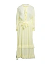 Space Simona Corsellini Woman Midi Dress Yellow Size 6 Viscose
