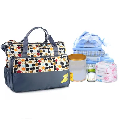 Spacium 5pcs Baby Diaper Bag Set - Water-resistant & Stain-resistant, Multi-pocket Design For Baby Essential