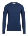 Spadalonga Man Sweater Blue Size L Merino Wool, Acrylic In Blue