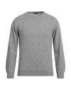 Spadalonga Man Sweater Grey Size 44 Virgin Wool, Viscose, Polyamide, Cashmere In Grey