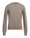Spadalonga Brown Wool-blend Pullover Sweater In Beige