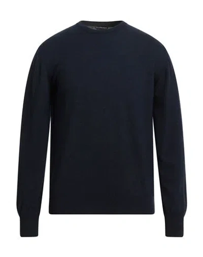 SPADALONGA SPADALONGA MAN SWEATER MIDNIGHT BLUE SIZE 46 VIRGIN WOOL, VISCOSE, POLYAMIDE, CASHMERE
