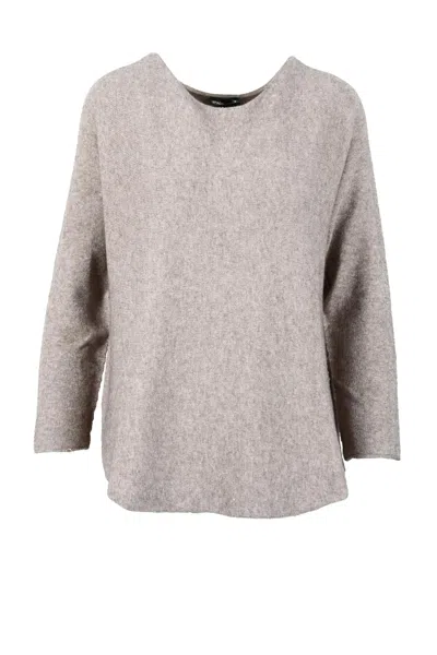 Spadalonga Turquoise Fuzzy Crewneck Sweater In Neutral